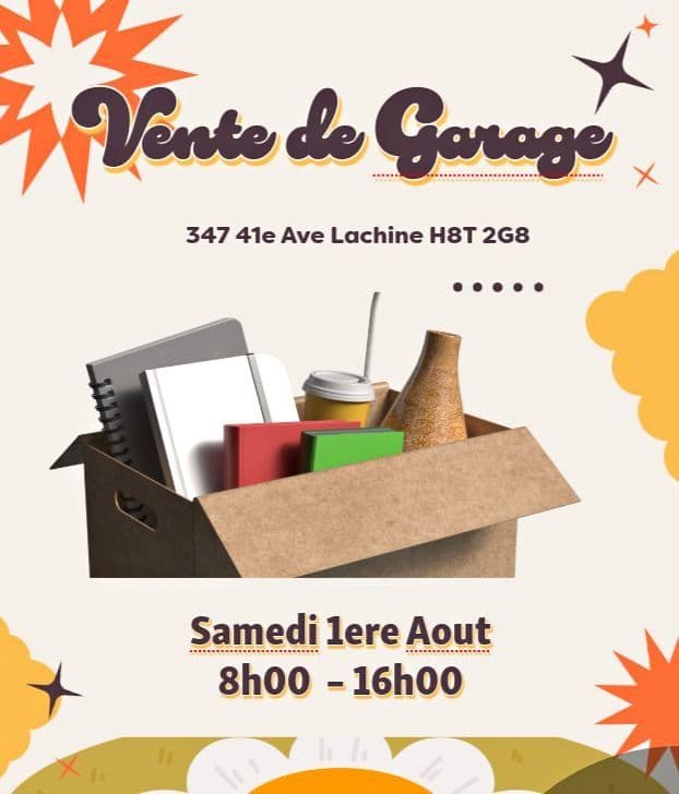 2 FAMILLES / FAMILY Vente de Garage SALE