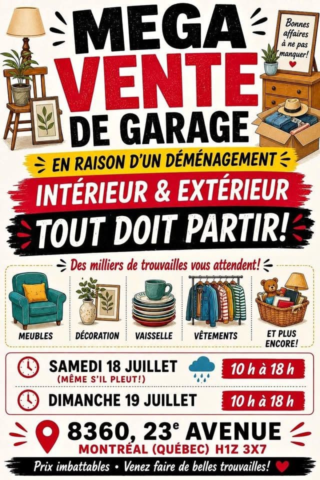 🛍️ MEGA VENTE DE GARAGE 🛍️