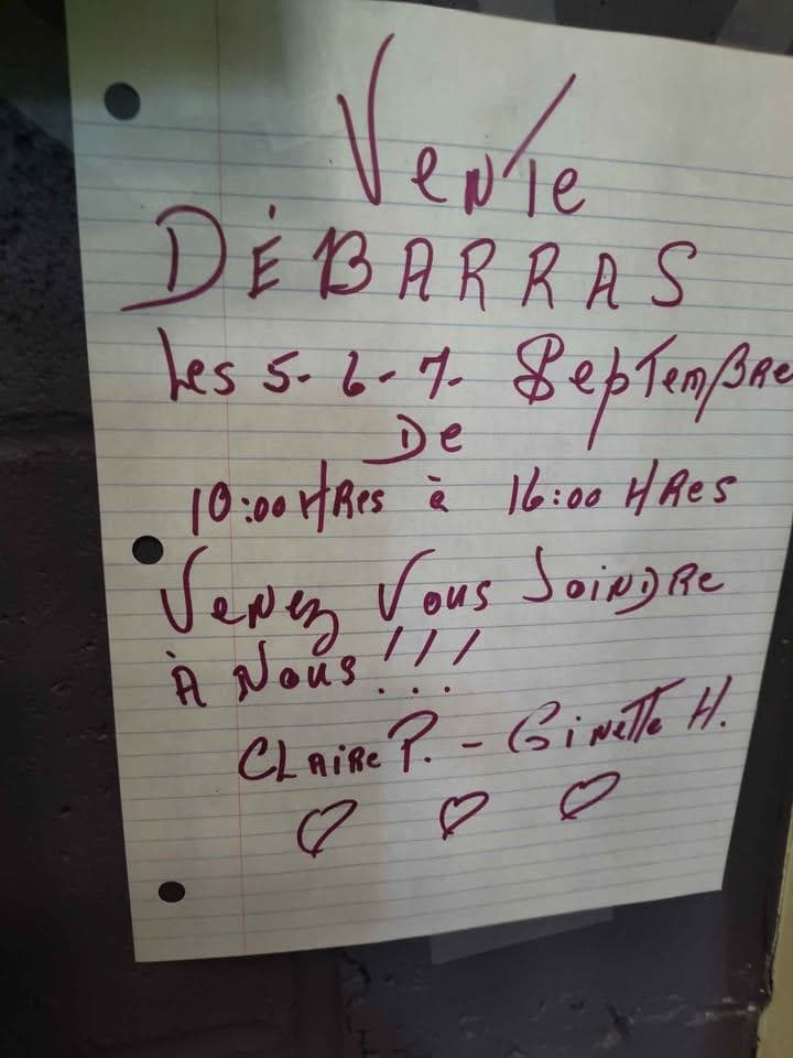Vente de garage