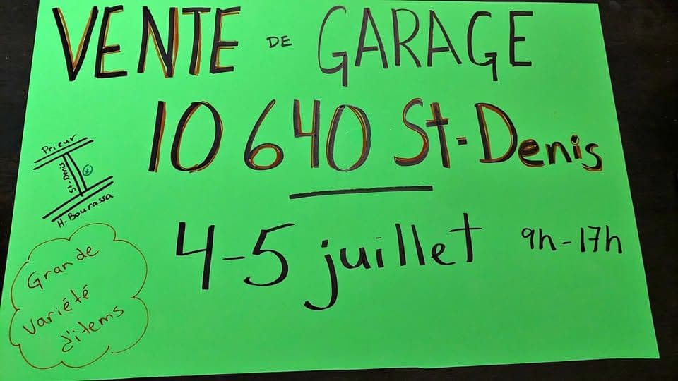 Vente de garage