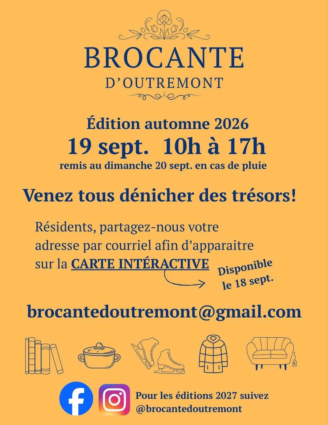68 Ventes prevues ! Brocante d'Outremont 🍁 Edition automne