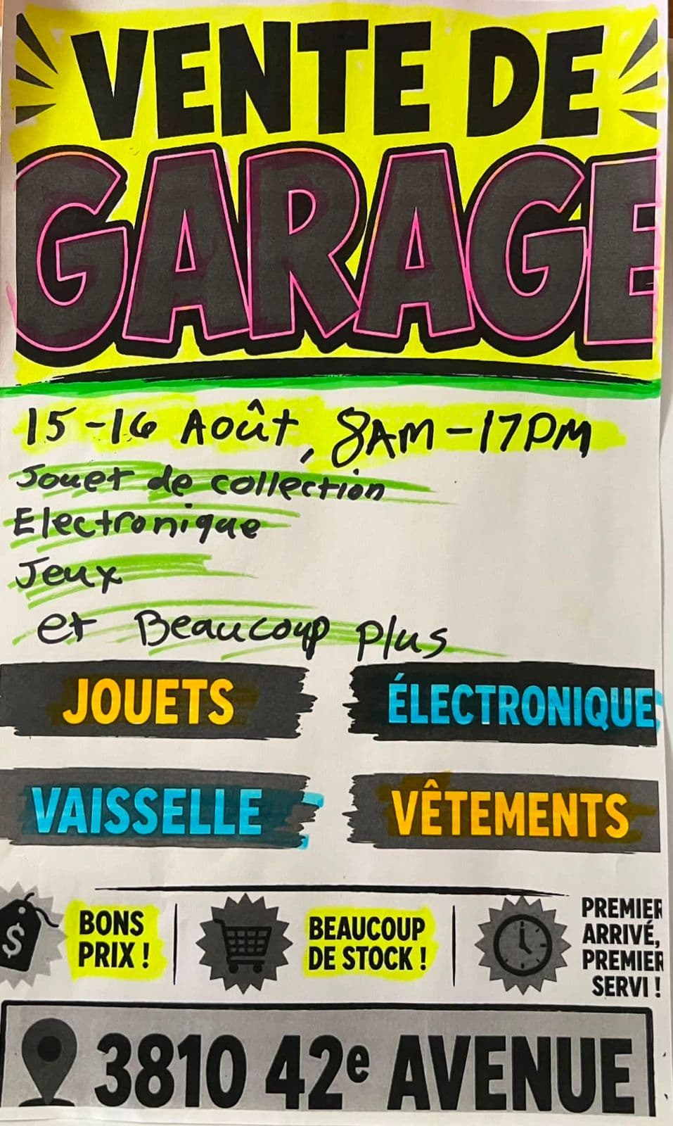 Vente de garage