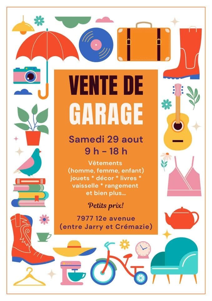 Méga vente de garage et vide dressing de la rentrée