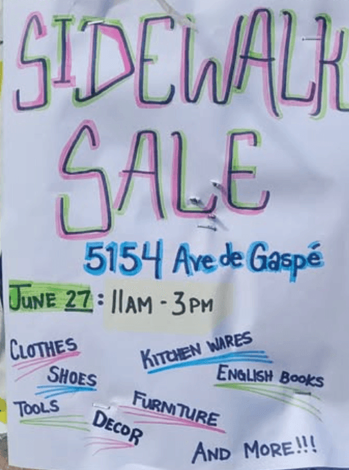 Vente de garage
