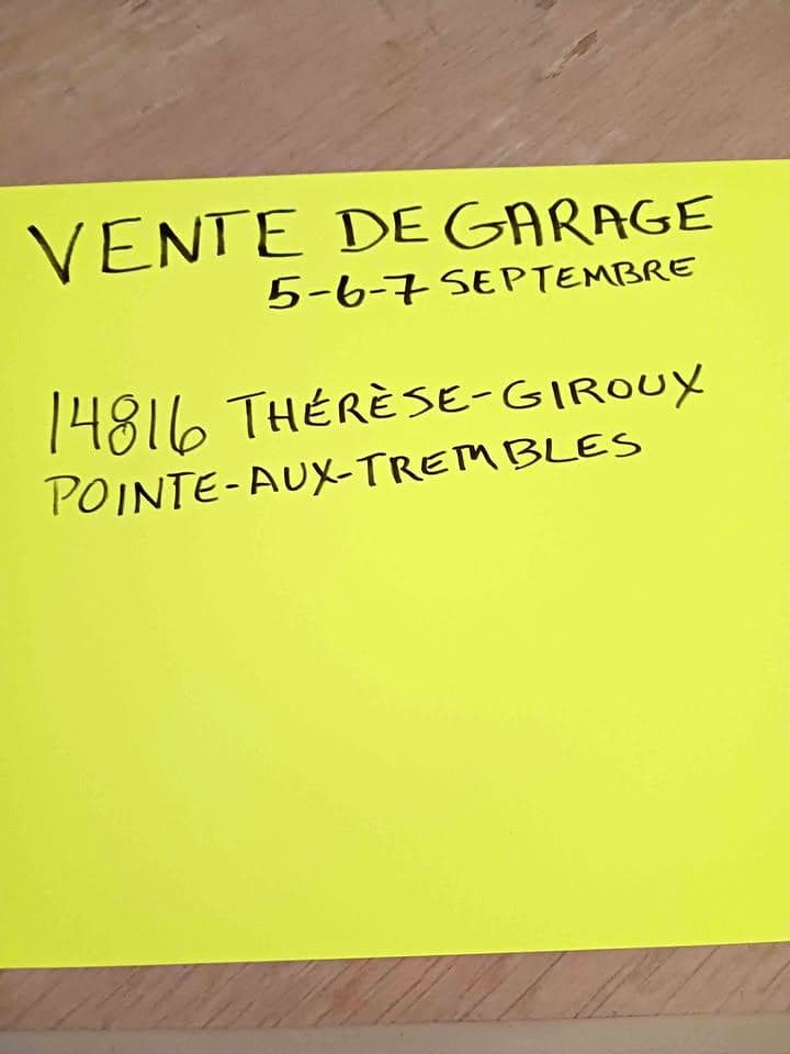 Vente de garage