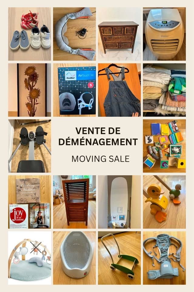 Moving sale