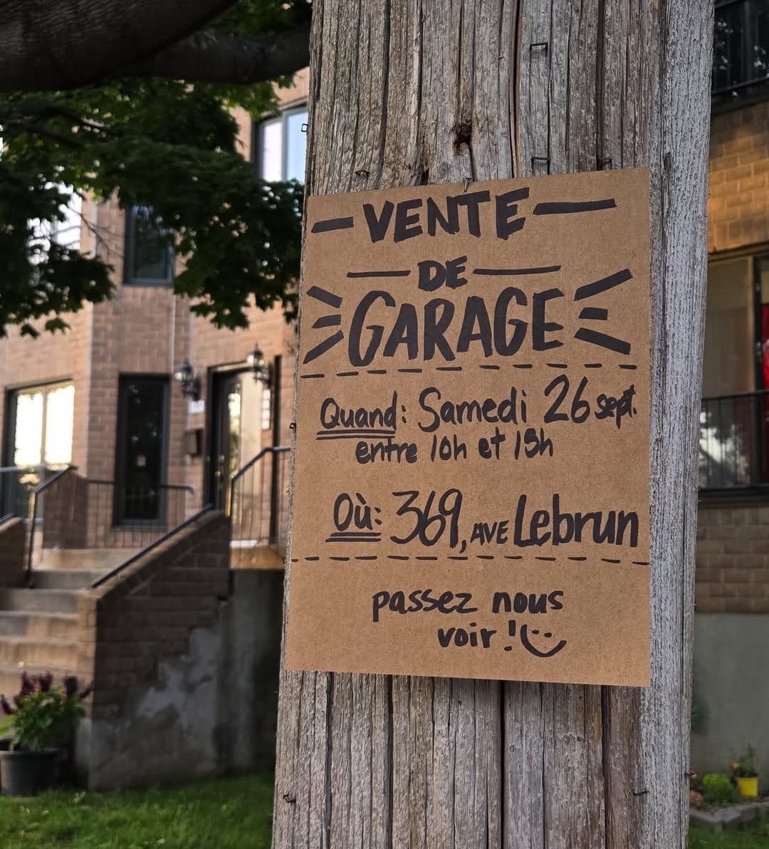 Vente de garage