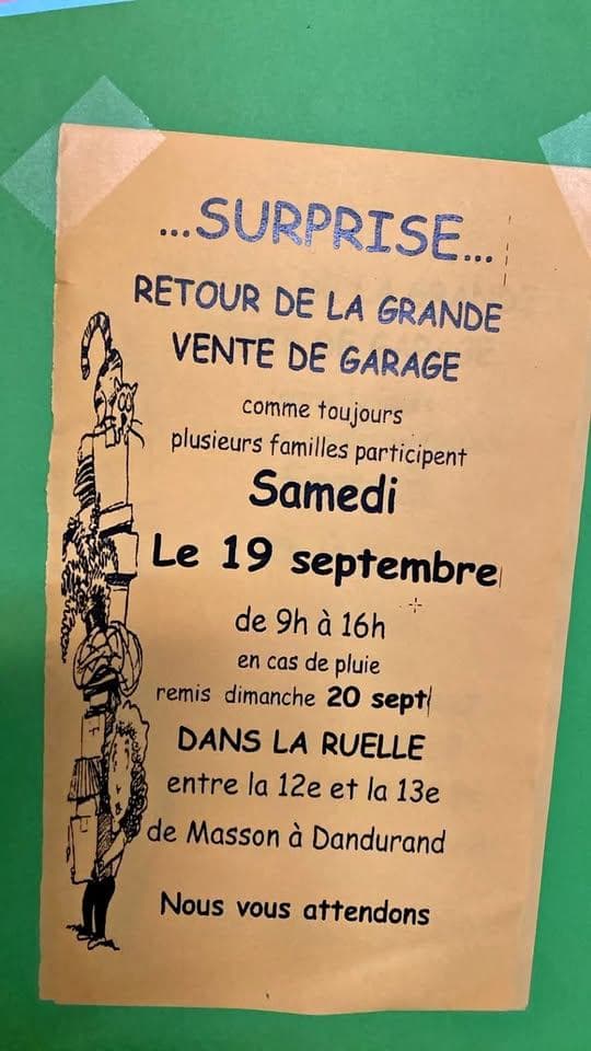 Vente de garage