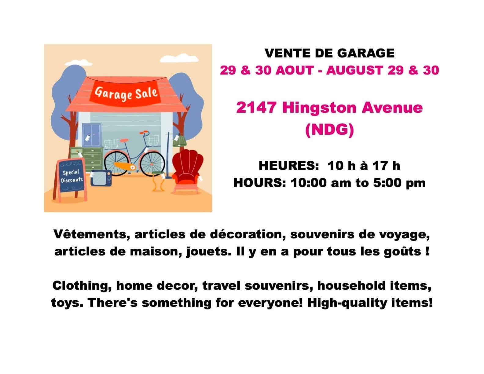Vente de garage